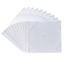 サンワサプライ Blu-ray・DVD・CDケース スリムタイプ 10枚セット ホワイト FCD-PU10MWN(2)