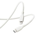 ポスト投函 エレコム ELECOM iphone充電ケーブル ライトニング USB Type-C シリコン素材 MPA-CLSS20WH