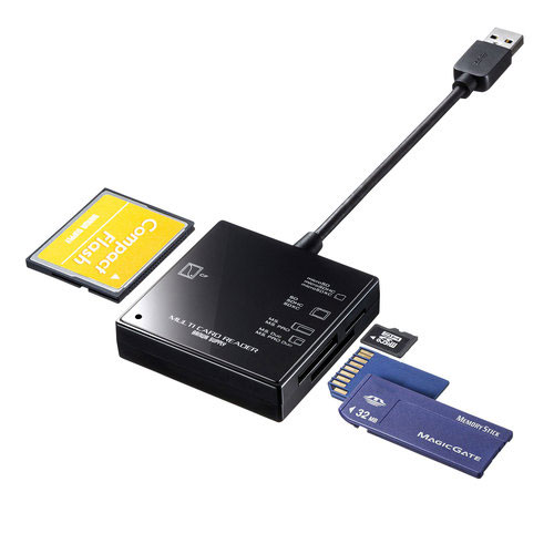 サンワサプライ USB3.1 マルチカードリーダー ブラック ADR-3ML39BKN