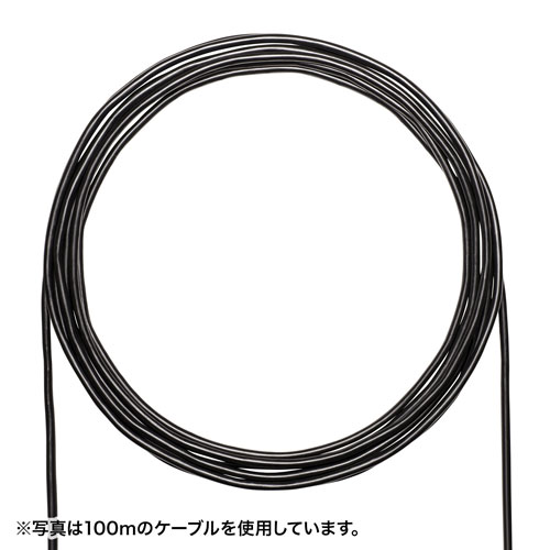 サンワサプライ カテゴリ6A 屋外用LANケーブルのみ 300m ブラック KB-T6AAD-CB300BKN