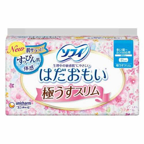 ユニ・チャーム ソフィ はだおもい 極うすスリム 多い昼~ふつうの日用 21cm 羽なし 27枚