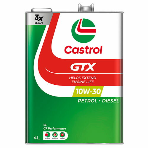 Castrol カストロール エンジンオイル GTX 10W-30 SL/CF 4L 4輪ガソリン/ディーゼル車両用