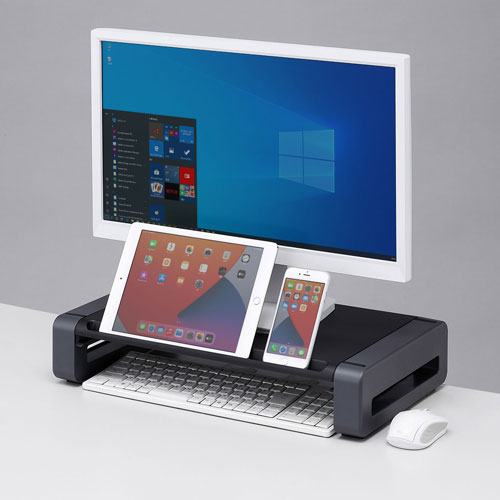 メーカー直送 サンワサプライ モニタスタンド 黒 MR-LC801BKN [3]