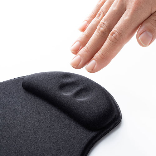 サンワサプライ 低反発リストレスト付き マウスパッド 抗菌 MPD-MU4BK