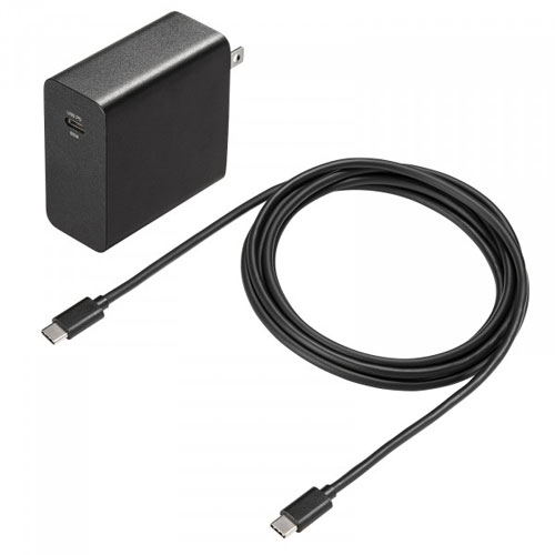 メーカー直送 サンワサプライ USB PD対応AC充電器 PD65W・TypeCケーブル付き ACA-PD91BK メーカー直送 サンワサプライ USB PD対応AC充電器 PD65W・TypeCケーブル付き ACA-PD91BK