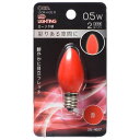 オーム電機 LEDローソク球装飾用 C7/E12/0.5W/2lm 赤色 LDC1R-H-E12 13(3)