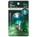 オーム電機 LEDミニボール球装飾用 G40/E26/1.4W/8lm クリア緑色 LDG1G-H 13C(3)