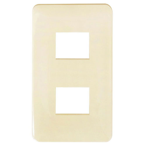 オーム電機 スイッチカバー 標準プレート 2個用 白 RK-5002-Z 00-8040 OH