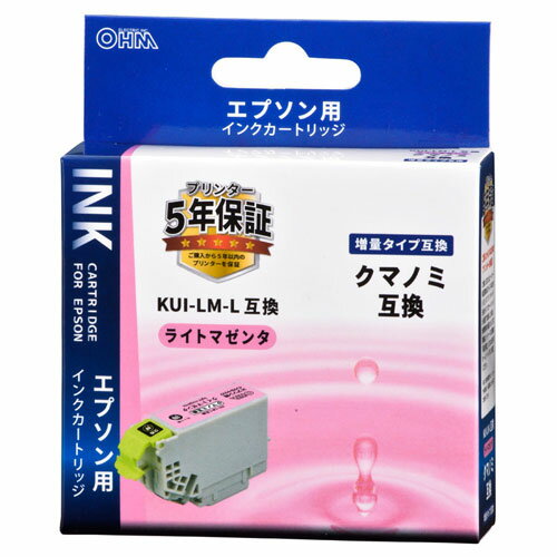 通用品 - オーム電機 エプソン クマノミL KUI-LM-L対応 互換インクカートリッジ ライトマゼンタ INK-EKUILB-LM