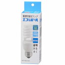 オーム電機 エコなボール 電球形蛍光灯 E26 スパイラル形 60W相当 昼光色 EFD15ED/12N