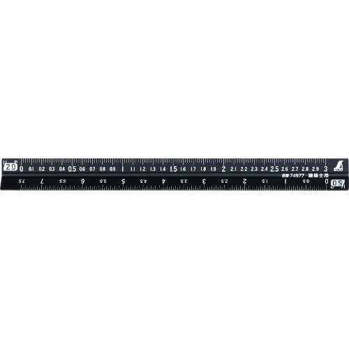 シンワ測定 アルミ三角スケール B-15 15cm 建築士用 ブラック 74977