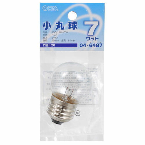 Other - オーム電機 ミニボール球G40 E26 7Wクリア LB-G4607-C