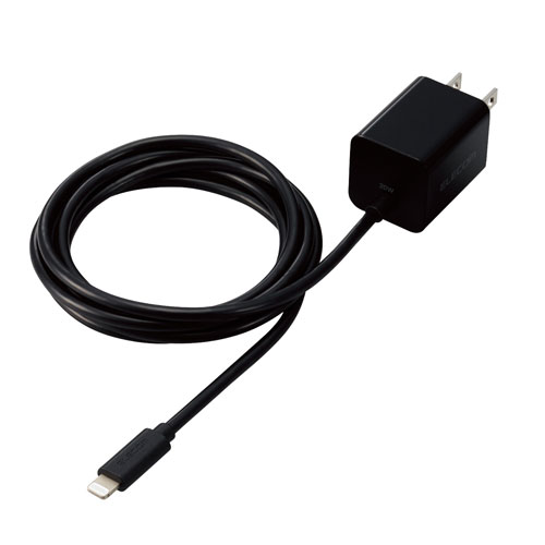 エレコム ELECOM USB Type-C 充電器 PD 対応 20W ライトニングケーブル 1.5m iPhone iPad 軽量 ACアダプター コンセント ブラック MPA-ACLP05BK エレコム ELECOM USB Type-C 充電器 PD 対応 20W ライトニングケーブル 1.5m iPhone iPad 軽量 ACアダプター コンセント ブラック MPA-ACLP05BK