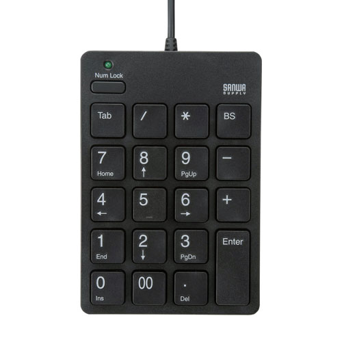 サンワサプライ USBテンキー ブラック NT-18CUBK サンワサプライ USBテンキー ブラック NT-18CUBK