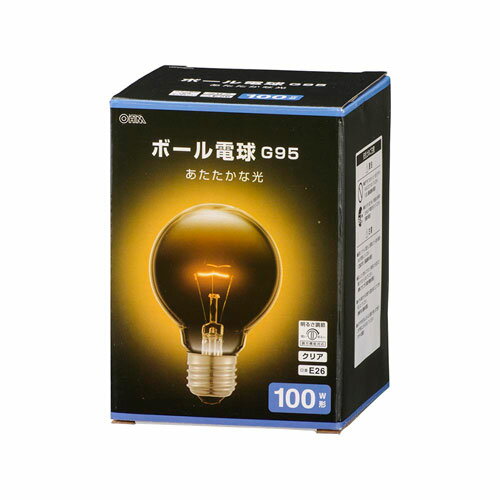 Ball - オーム電機 ボール電球 E26 100W形 G95 クリア LB-G9695K-CN
