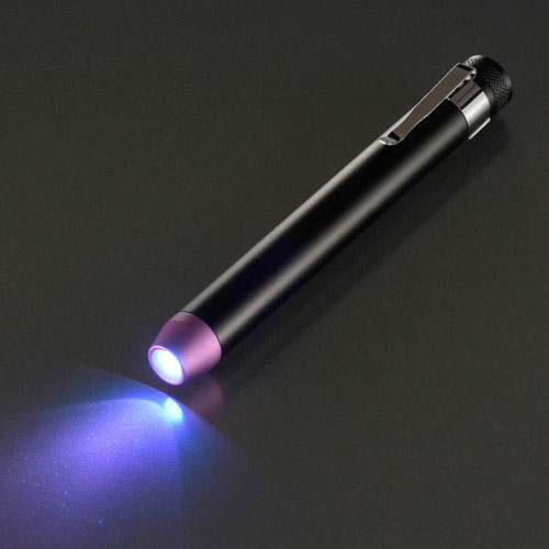 オーム電機 LED UVブラックライト 375nm LHA-UV375/1-K2