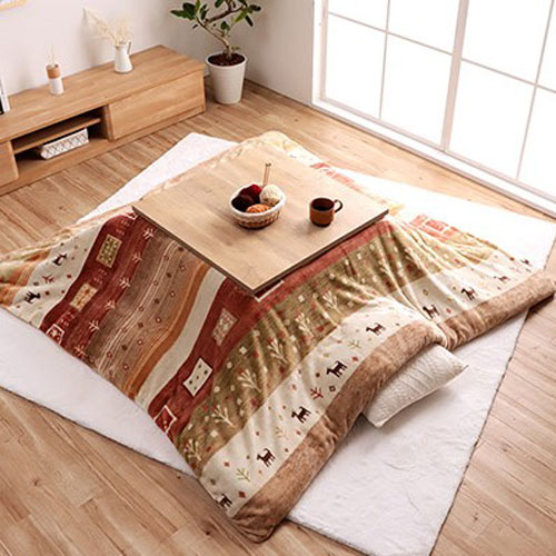 メーカー直送 イケヒコ こたつ布団 カバー 長方形 洗える ギャッベ柄 ベージュ 約195×245cm メーカー直送 イケヒコ こたつ布団 カバー 長方形 洗える ギャッベ柄 ベージュ 約195×245cm