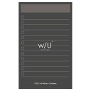 ナカバヤシ w/U watashi no sobani ノート付箋 スリム スモーキーブラック WU-FSTN-R-D