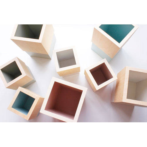 ヤマト工芸 W CUBE ダストボックス 10L グレイブラウン Gbr YK06-012 ごみ箱 スリム 木製 木 ウッド 省スペース コンパクト ナチュラル 高級感 日本製 [2]