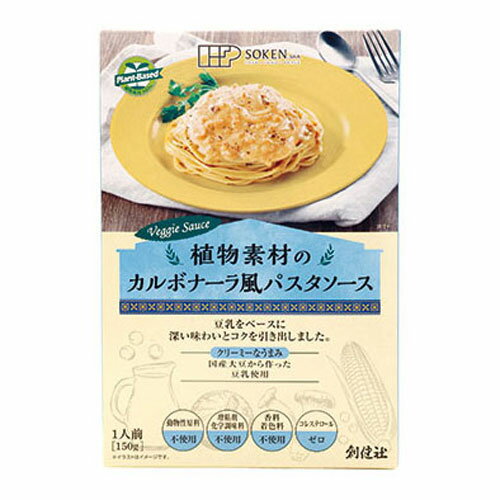 創健社 植物素材のカルボナーラ風パスタソース レトルト 150g 副食