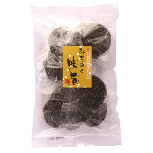 味泉 味旨小丸せんべい 黒胡麻 18枚