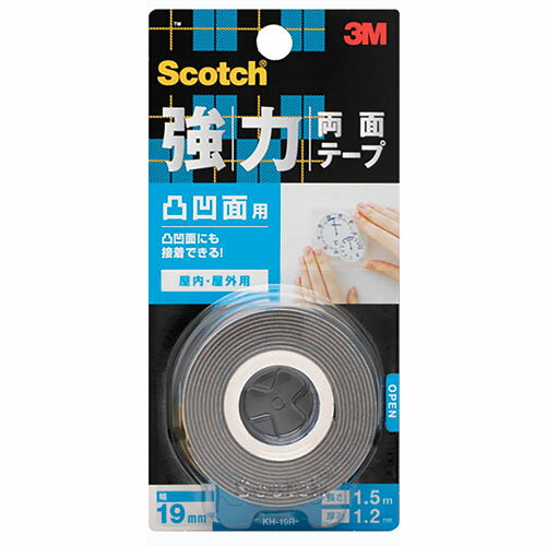 3M スリーエム スコッチ（R） 強力両面テープ 凸凹面用 19mm×1.5m KH-19R