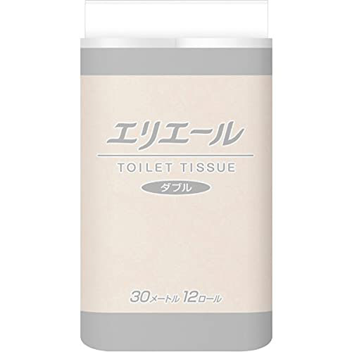 大王製紙 エリエール トイレットティッシュダブル 芯付 30m巻 12ロール 6袋入