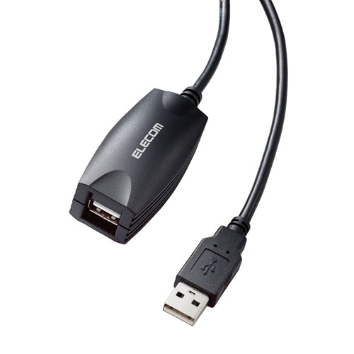 乐天商城 - ポスト投函 エレコム ELECOM USBケーブル 延長コード 5m USB 2.0 （USB-A オス/USB-A メス） ブラック USB2-EXC50