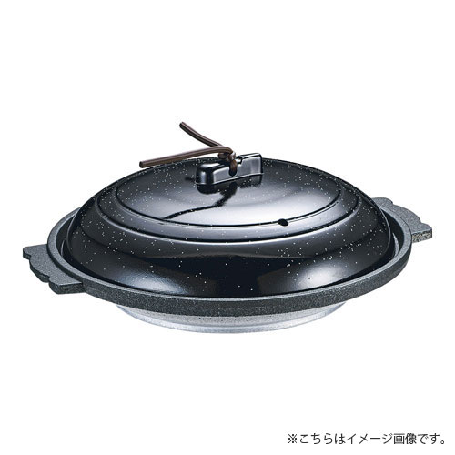 マイン アルミ 丸陶板鍋 銀ちらし 18cm