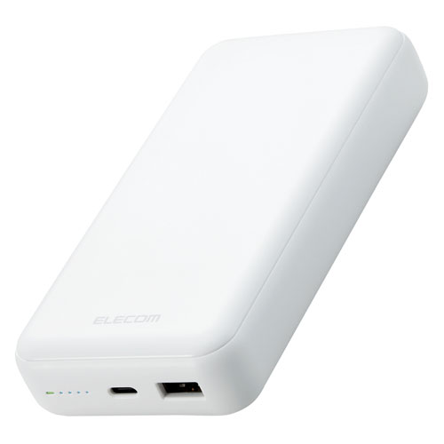 쥳 ELECOM ХХåƥ꡼ 20000mAh C+A 20W ۥ磻 DE-C34-20000WH