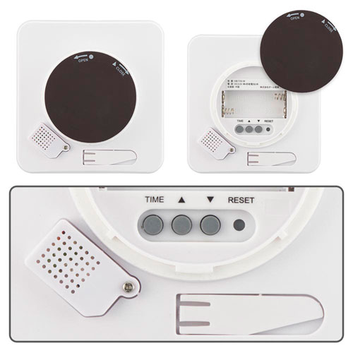 オーム電機 お風呂クロック&温湿度計 ホワイト HB-T20-W [3]