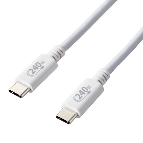 エレコム ELECOM USB2.0ケーブル 認証品 USB Type-C TM to USB Type-C TM 1m ホワイト U2C-CCPE10NWH