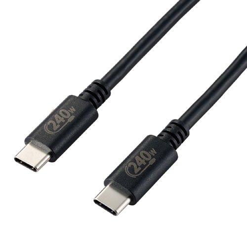 GR ELECOM USB2.0P[u Fؕi USB Type-C TM to USB Type-C TM 2m ubN U2C-CCPE20NBK