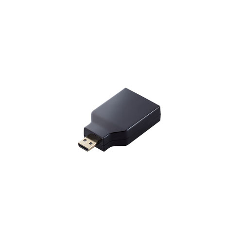 ポスト投函 エレコム ELECOM HDMI変換アダプター タイプA-タイプDスリム ブラック AD-HDADS3BK