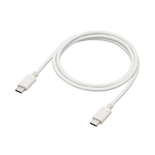 ポスト投函 エレコム ELECOM USB2.0ケーブル C-C 100W対応 1m ホワイト MPA-CC5P10WH