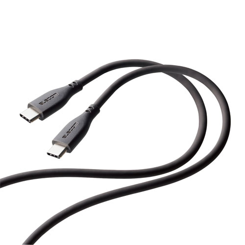 ポスト投函 エレコム ELECOM なめらかUSB Type-Cケーブル 非認証品 C-C 2m グレー MPA-CCSS20GY