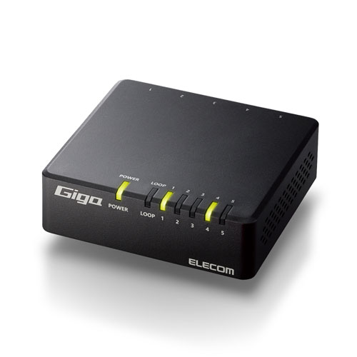 エレコム ELECOM Giga対応5ポートスイッチ プラ筐体 ACアダプター ブラック EHC-G05PA4-JB エレコム ELECOM Giga対応5ポートスイッチ プラ筐体 ACアダプター ブラック EHC-G05PA4-JB