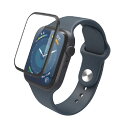 ポスト投函 エレコム ELECOM Apple Watch Series 2023 41mm フルカバーガラスフィルム 高透明 治具付 ブラック AW-23BFLGGRJ