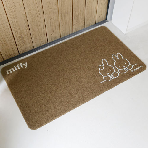 オカトー miffy ミッフィー 屋内・屋外兼用玄関マット ミッフィーとダーン
