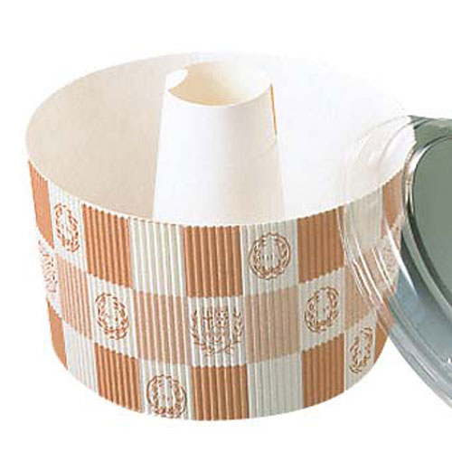 Shiffon Cake - シフォンカップ 25枚入 白 エンブレム格子柄 SC841