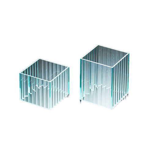 アクリルラインストレート スクエアスタンド グリーン 120角 H150