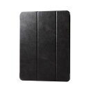 エレコム ELECOM 13インチ iPad Air M2 用 ケース レザー 手帳型 マグネット フラップ 背面クリア 軽量 超薄型 ブラック TB-A24XWVBK(2)