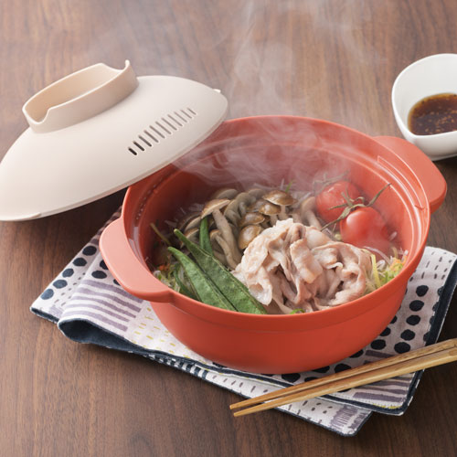 ヨシカワ あっ！とレンジ 調理工房 簡単レシピ付 1477007 日本製 電子レンジ調理器 肉 売れ筋 調理鍋 食洗器対応 webby-14653496 Webby サンプル画像2