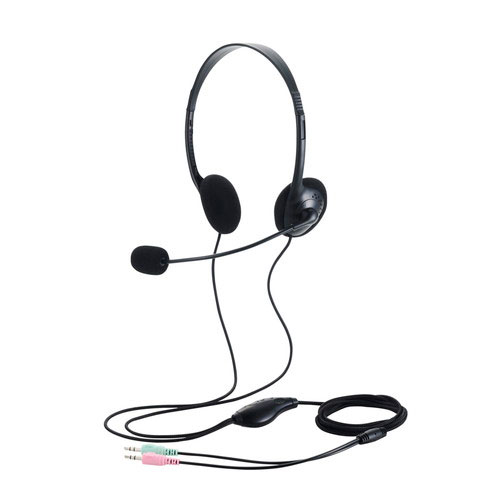 エレコム ELECOM ヘッドセット マイク付き ヘッドホン 有線 3.5mm 3極×2接続 ステレオ 軽量 ミュート機..