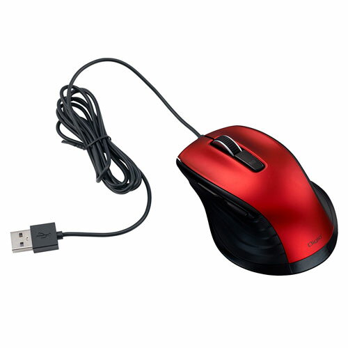 Usb Connector - ナカバヤシ Digio2 有線 静音マウス 5ボタン BlueLED レッド MUS-UKF227R
