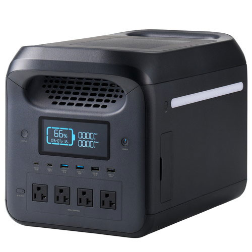 ���쥳�� ELECOM �ݡ����֥��Ÿ� ������ 1229Wh �Хåƥ꡼ AC��4 Type-C��2 USB-A��4 �������������꡼�����åȡ�1�֥�å� DE...