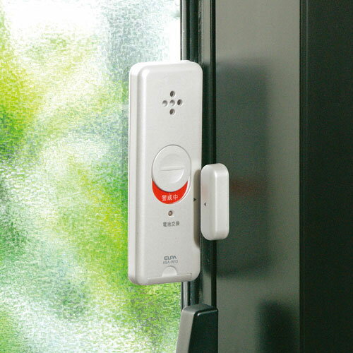 エルパ ELPA 窓ピタッアラーム 衝撃&開放検知2P ホワイト ASA-W13-N2P（W）