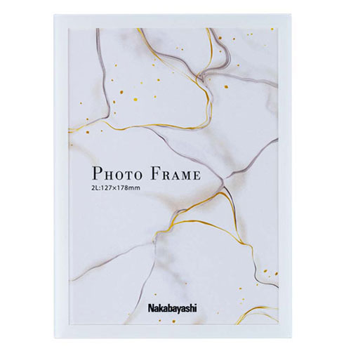ナカバヤシ アクリル製フォトフレーム 2L判用 ホワイト F-AC-103-W