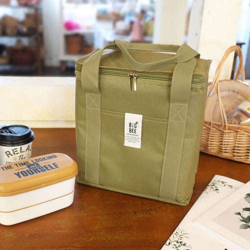 オカトー BigBee BOX型クーラーランチバッグ サンドベージュ