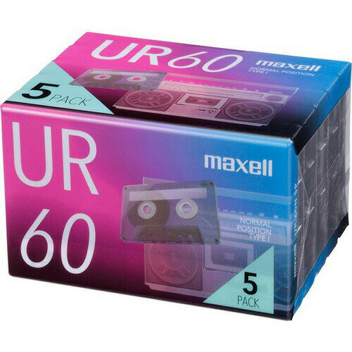 まとめ買い マクセル maxell カセットテープ「UR」 60分 5巻パック UR-60N5P 10個セット